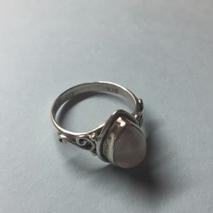 Silver Rose Quartz Ring
